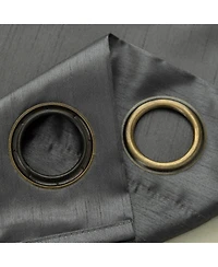 Rt Designer Collection Nancy Grommet Luxurious Modern Design Curtain Panel 54" x 95" Charcoal