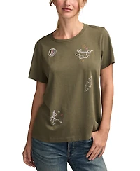 Lucky Brand Women's Grateful Dead Multi Hit Classic Crewneck T-Shirt
