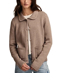 Lucky Brand Women's Collared Button-Up Cardigan Sweater