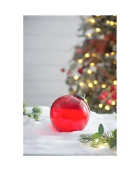 Streamdale 6" Red Glass Ornament Decorative Hanging Ball Christmas Tree Ornaments Set of 3