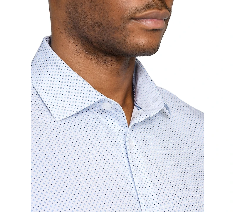 ConStruct Men's Geometric-Print Dress Shirt