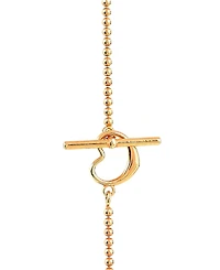 Giani Bernini Primavera Gold Over Silver Heart Toggle Bead Necklace