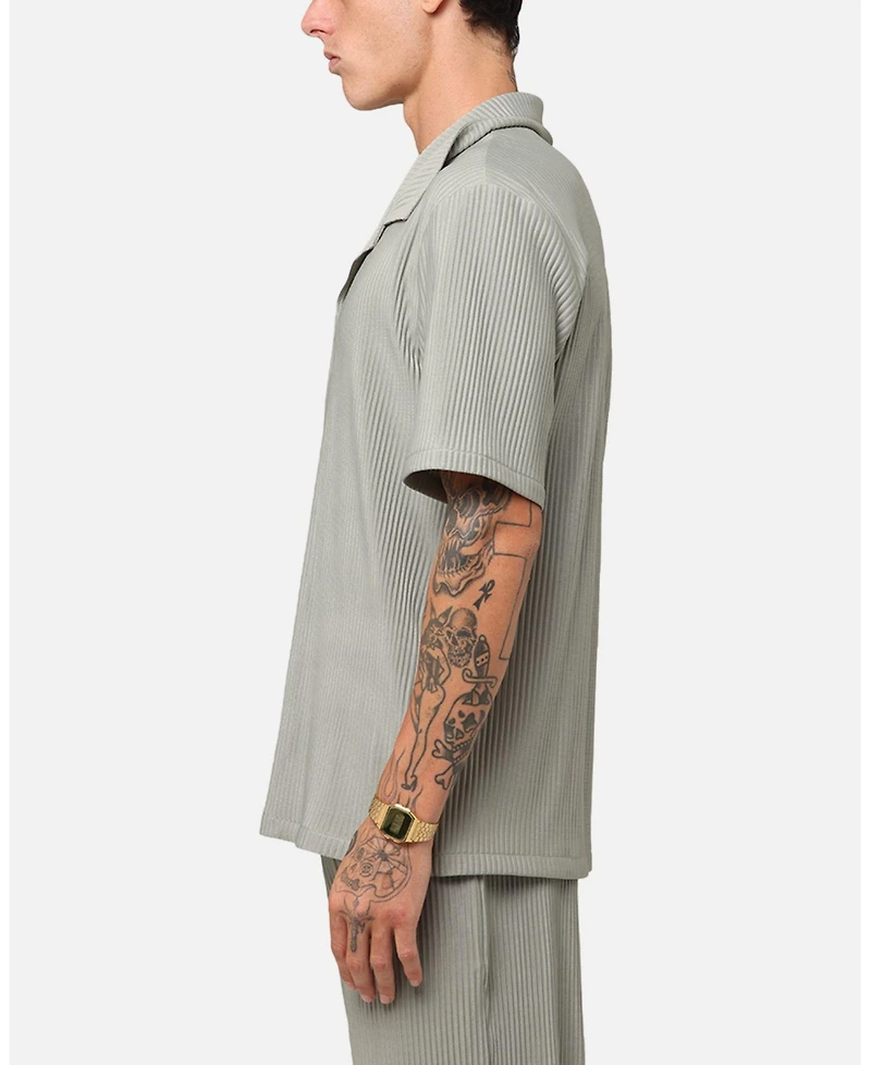 Xxiii Men's Pleated Button Up Shirt