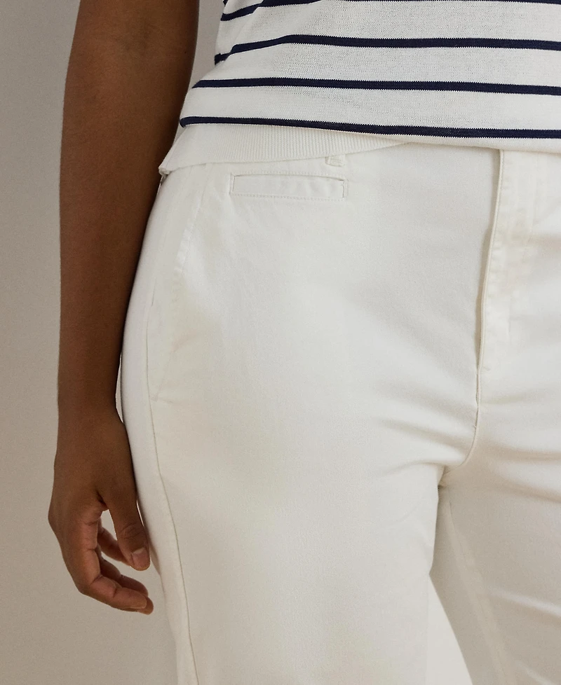 Lauren Ralph Plus Chino Flare High-Rise Pants