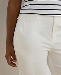 Lauren Ralph Plus Chino Flare High-Rise Pants