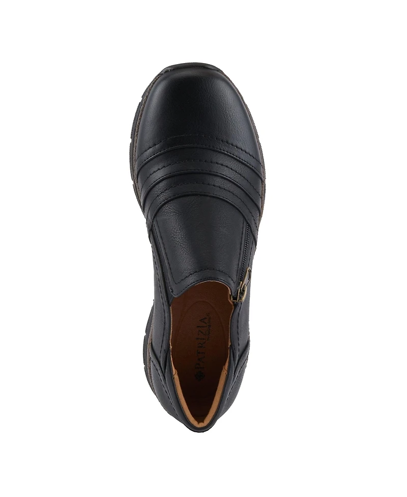 Patrizia Women's Rigny Slip-On Wedge Shoes with Tonal Stitching and Zipper Detail