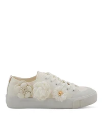 Patrizia Women's Fleur Floral Applique Lace-Up Canvas Sneakers