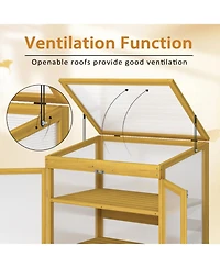 Streamdale Furniture Wooden Cold Frame Greenhouse