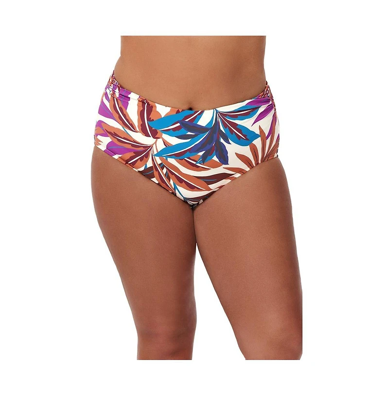 Profile by Gottex Women's Plantopia Shirred High Waist Swim Bottom