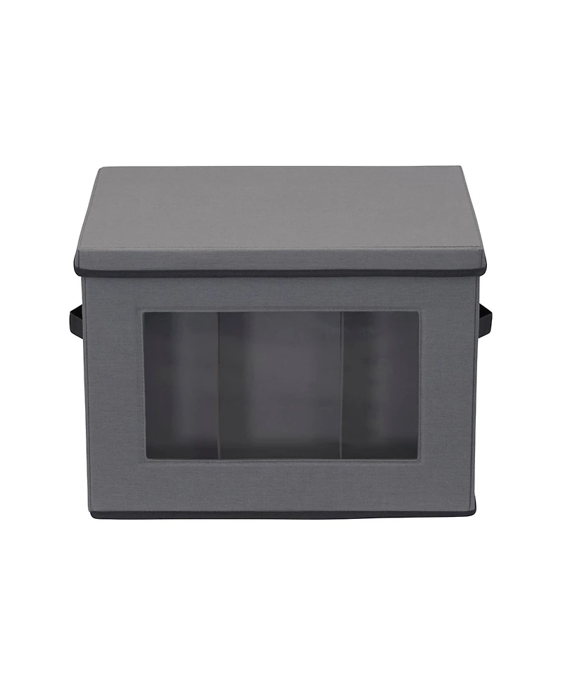 Household Essentials Tall Wine and Bottle Storage Chest, Gray