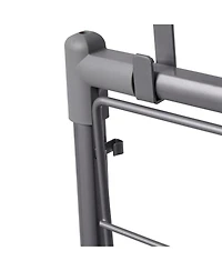 Household Essentials Metal Expandable Over the Door Drying Rack, Grey