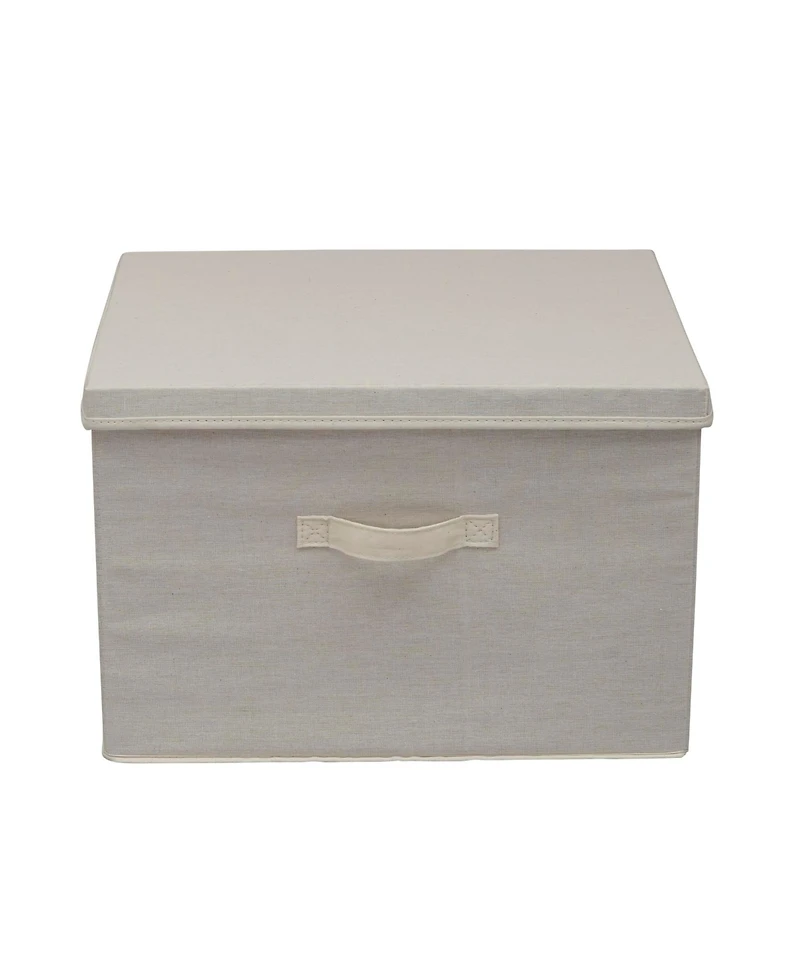 Household Essentials Wide Storage Box With Lid Box, 15"x18.5"x12", Natural