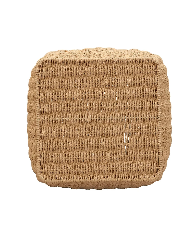 Household Essentials Paper Rope Basket with Handles, Natural