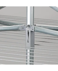 Household Essentials Parallel Clothesline Outdoor Dryer, 30 Lines with 210 Feet of Drying Space, Silver