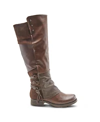 Patrizia Women's Maxie Back Lace Detail Faux Fur Lined Tall Boot