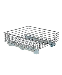 Household Essentials Glidez 20" W Steel Pull-Out Storage Organizer, 1-Tier Design, Chrome