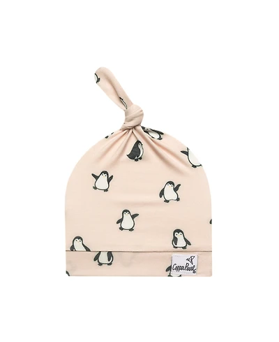 Copper Pearl Baby Boys and Girls Penguins Top Knot Hat