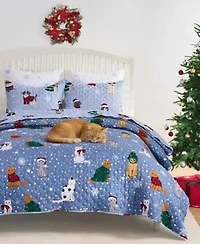 Greenland Home Fashions Winter Whiskers Holiday Quilt Sets