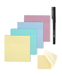 Mr. Pen Transparent Sticky Notes, 3x3, 200 Sheets, Morandi Colors,