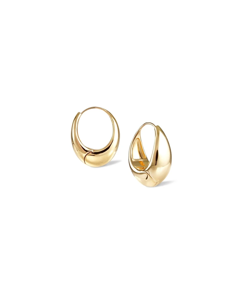 Retro Chic Drop Hoop Earrings