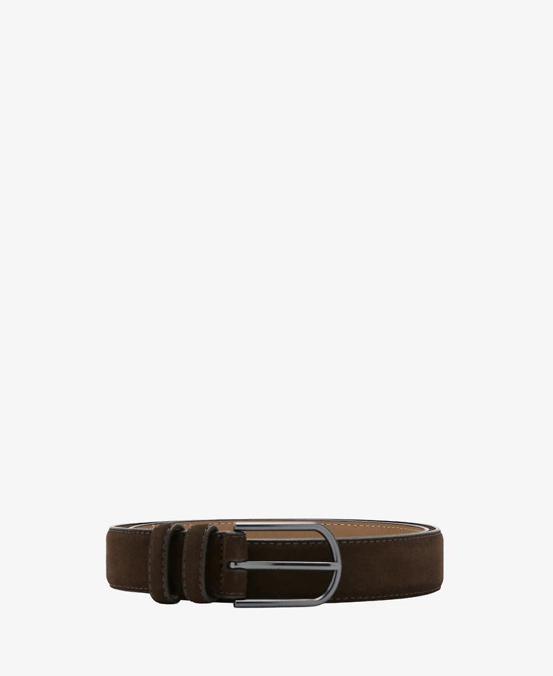 Mango Men's Suede Leather Belt