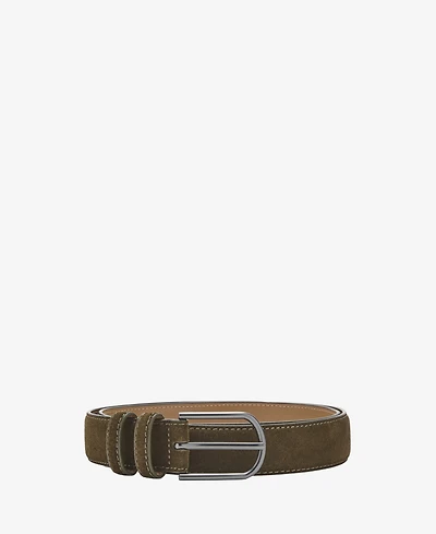 Mango Men's Suede Leather Belt