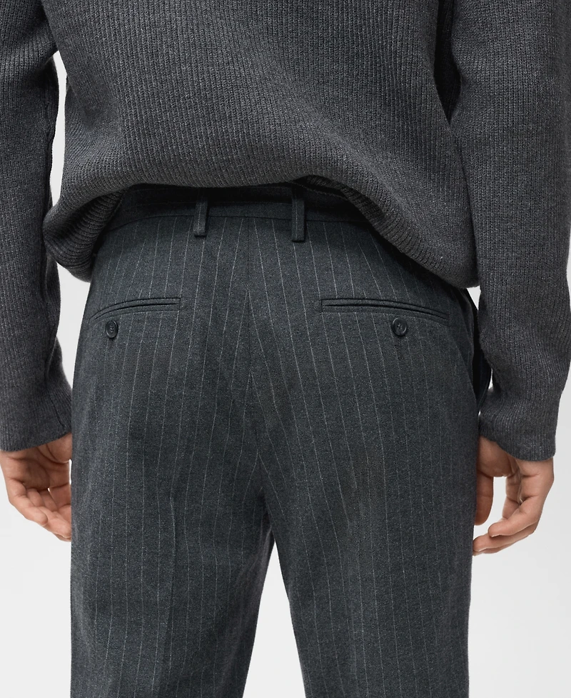 Mango Men's Pinstripe Cotton Slim-Fit Pants