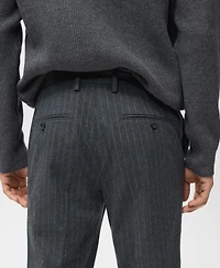 Mango Men's Pinstripe Cotton Slim-Fit Pants