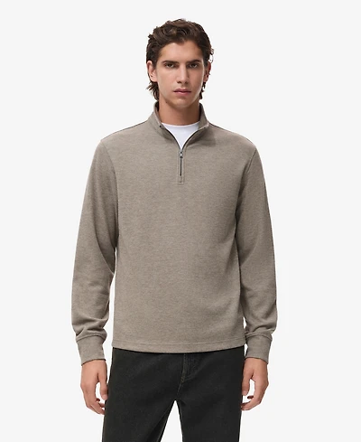 Mango Men's Regular-Fit Zip-Up Sweatshirt