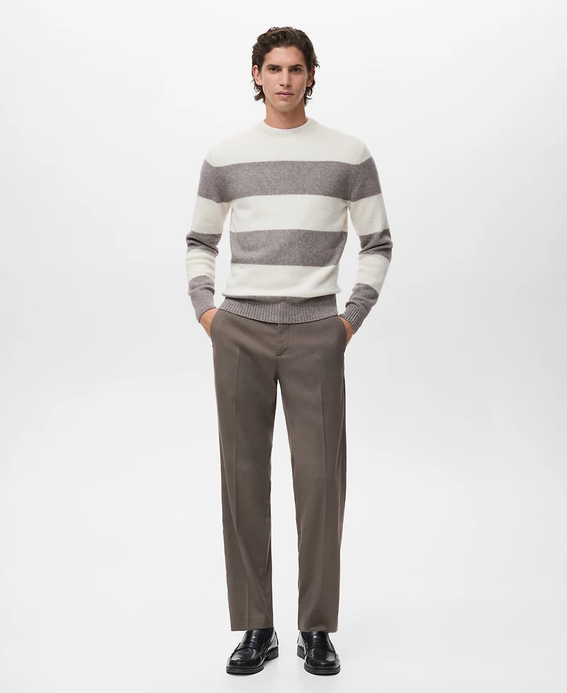 Mango Men's Wool-Blend Striped Sweater