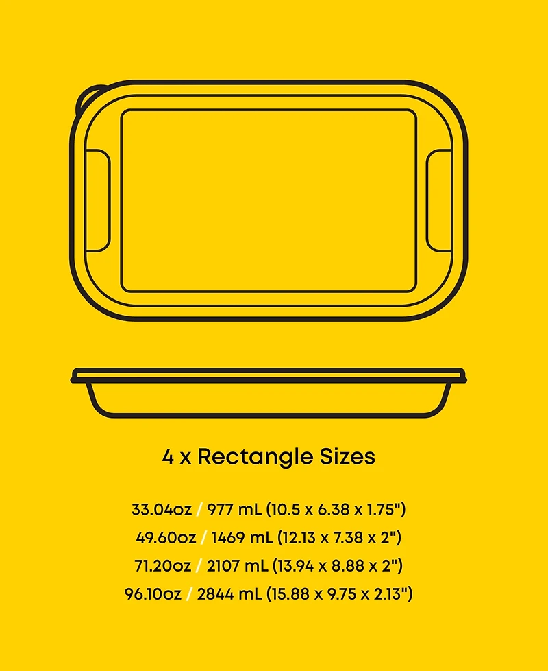 JoyJolt Borosilicate Glass Oven Dishes with Lids, Set of 4