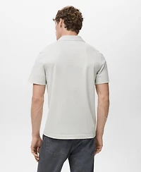 Mango Men's Cotton Pique Polo Shirt