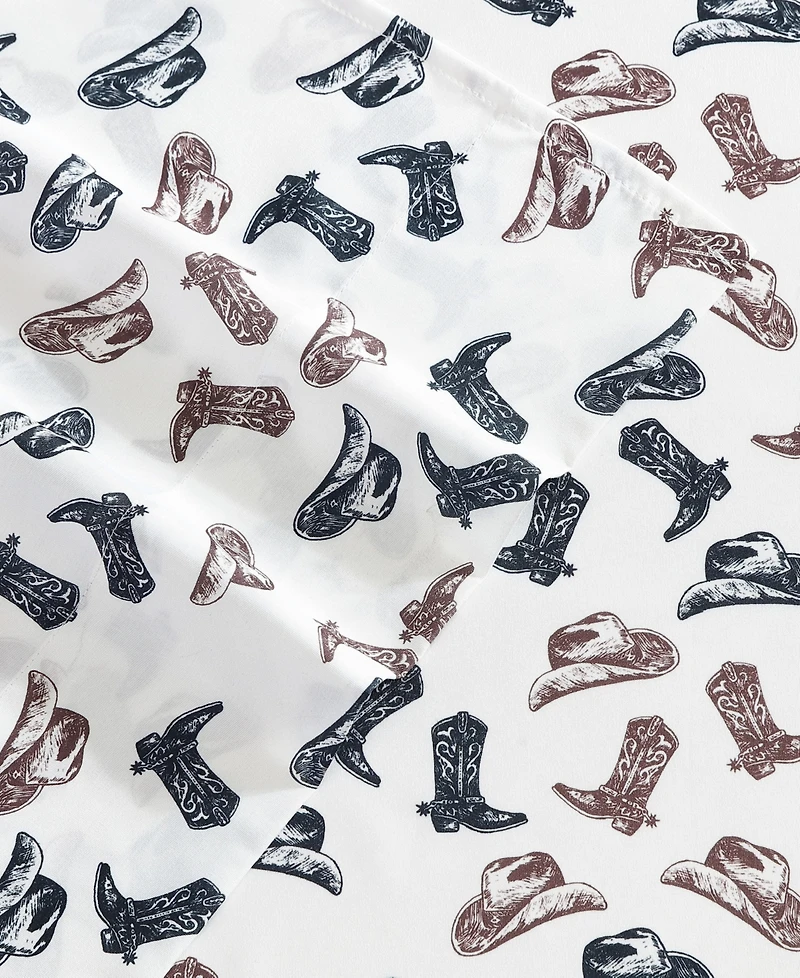 Wrangler Printed Microfiber 3-Pc. Sheet Set, Twin Xl