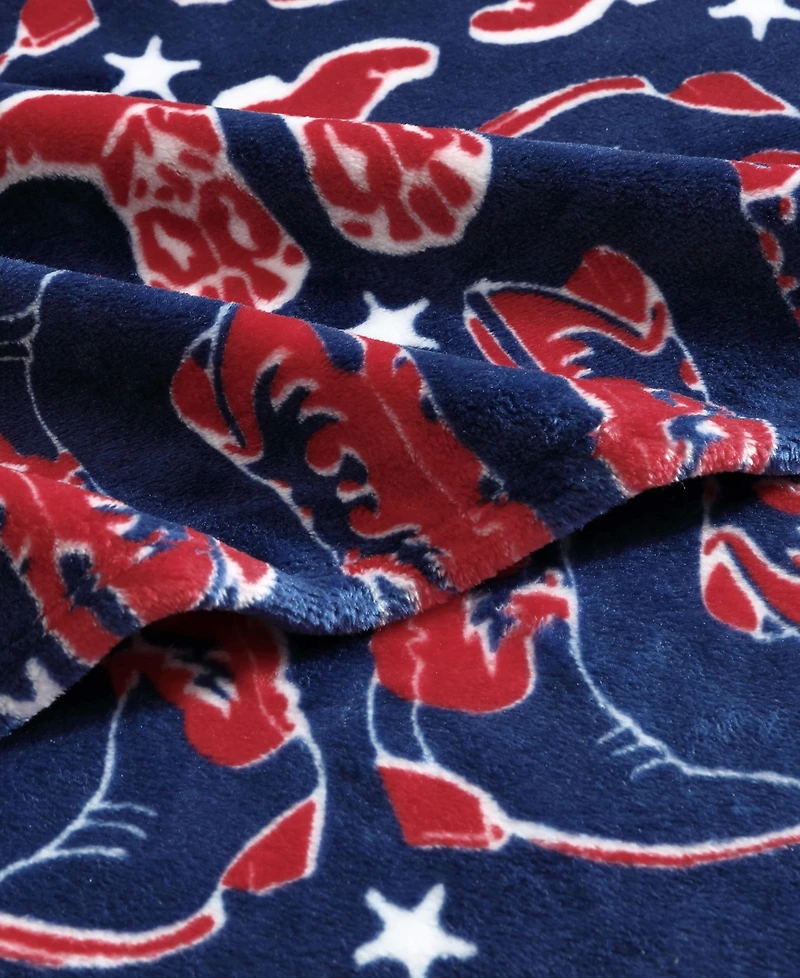 Wrangler Americana Printed Ultra Soft Plush Fleece Throw, 50" x 70"