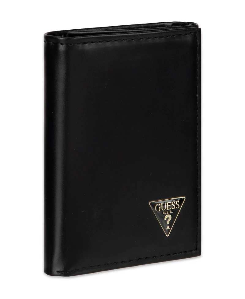 Guess Men's Extra Capacity Trifold Leather Wallet