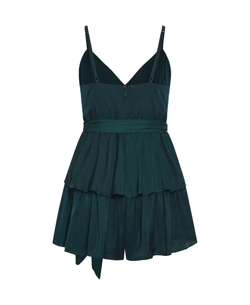 City Chic Women's Party Wrap Playsuit