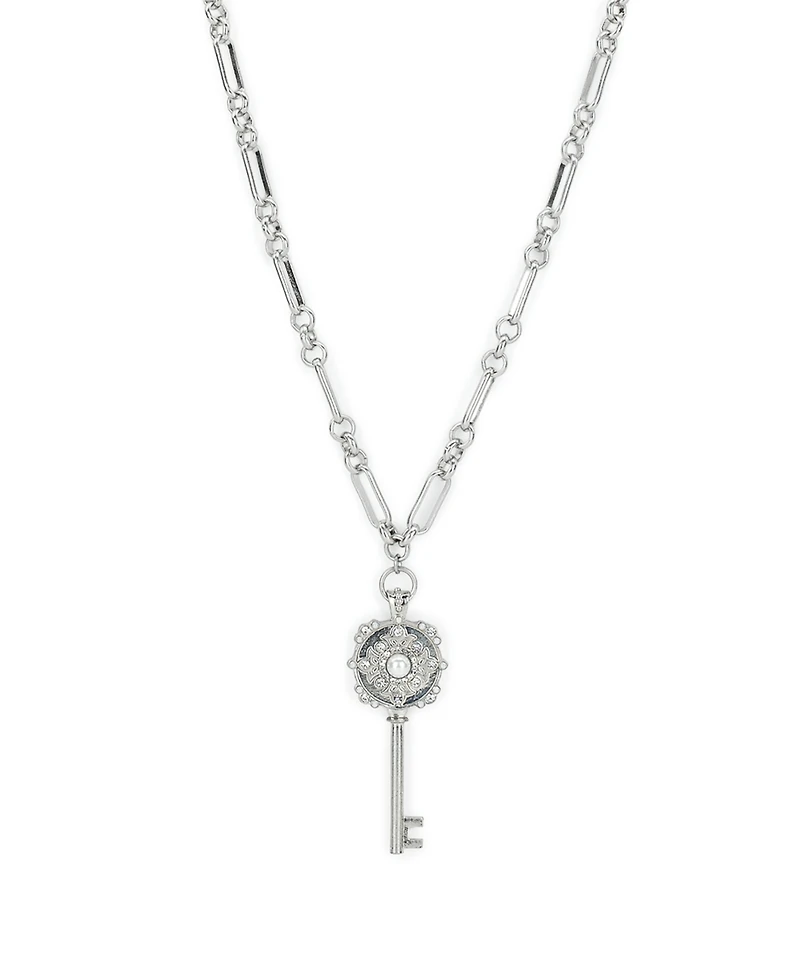 Patricia Nash Byzantine Collection Long Key Pendant Necklace