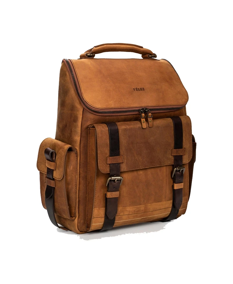 Velez Archaeology Men Backpack in Vintage Leather