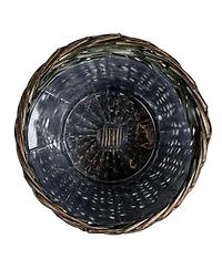 Household Essentials Handwoven Willow Waste Basket with Plastic Liner, Brown