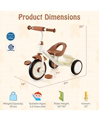 Toddler Tricycle Kids Trike with Adjustable Seat