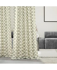 Half Price Drapes Illusions Geometric Grommet Printed Cotton Room Darkening Curtain