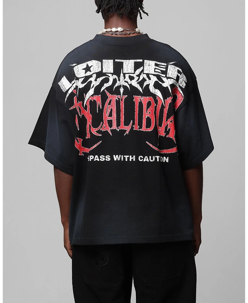 Loiter Men's Faded Print Flannel T-Shirt