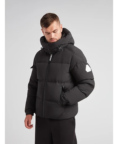 JACK1T Men's Ez Water Hooded Puffer Racer Jacket