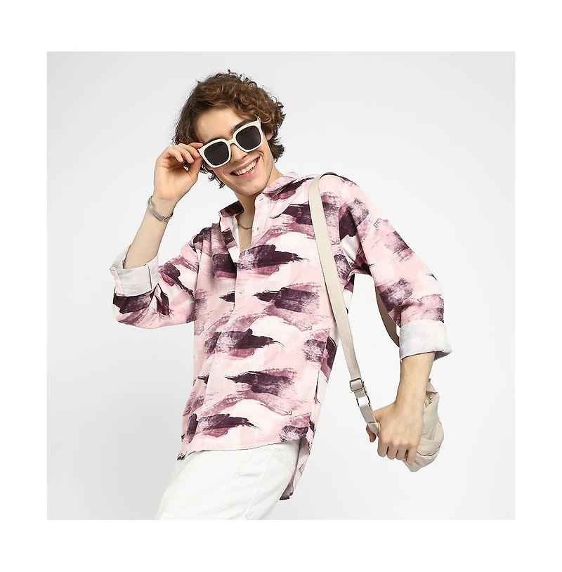 Campus Sutra Men's Brush Strokes Shirt