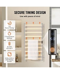 Ecooso 10 Bars Towel Warmer Rack, Wall Mounted Heated Towel Rack for Bathroom