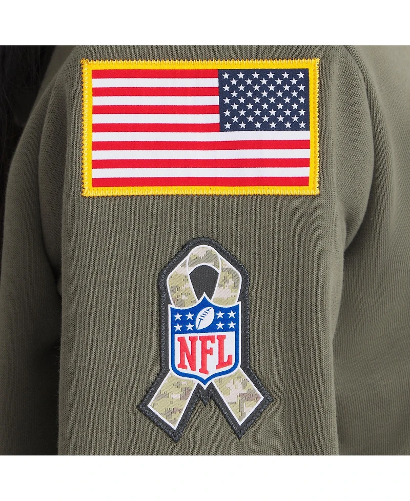 Nike Women's Olive Jacksonville Jaguars 2025 Salute to Service Sideline Standard Issue Dri-fit Hoodie