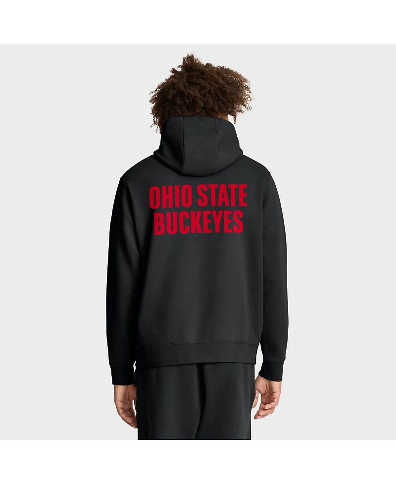 Nike Men's Black Ohio State Buckeyes Basketball Two-Hit Club Fleece Pullover Hoodie