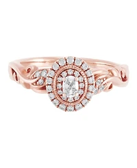Macy's Diamond Halo Ring (1/3 ct. t.w.) in 14k Rose Gold