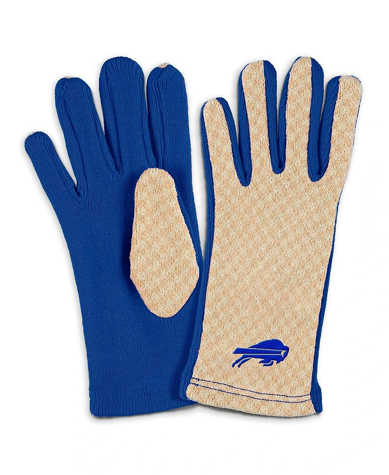 Wear by Erin Andrews Women's Buffalo Bills Tonal Microcheck Scarf Glove Set