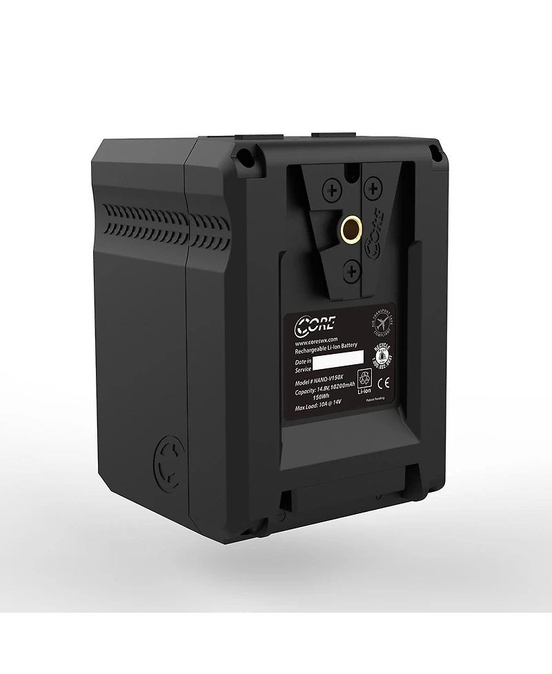Core Swx Nanox Micro 150 150Wh 14.8V 9900mAh 2-Pack with Mach-Q4S 4-Position Rapid Charger Smart V-Mount Battery